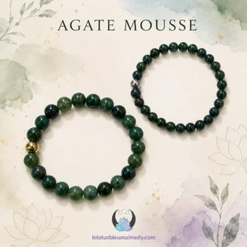 Bracelet en agate mousse – création artisanale