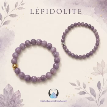 Bracelet en lépidolite – création artisanale