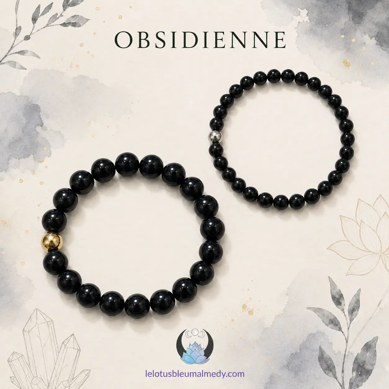 Bracelet en obsidienne – création artisanale
