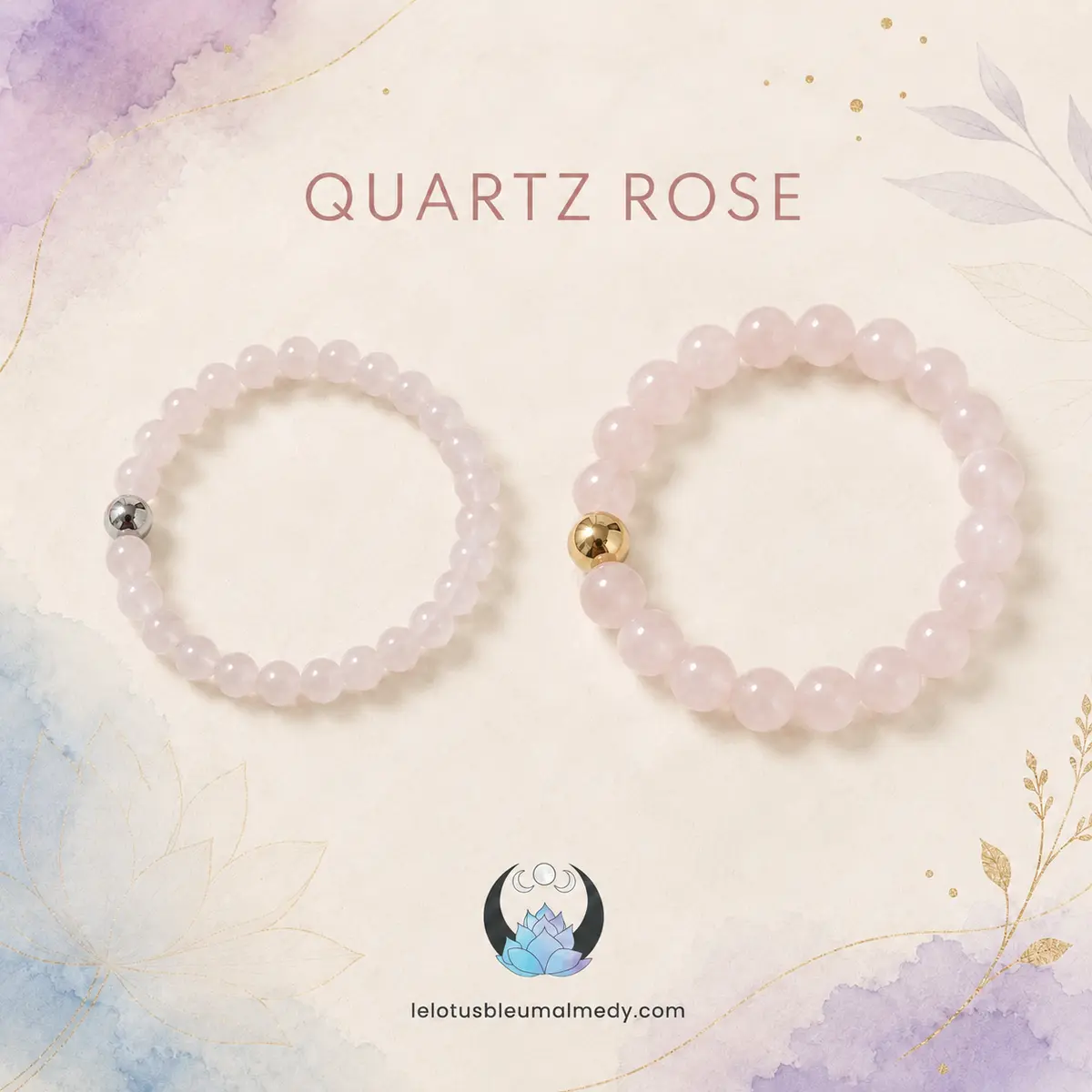 Bracelet en quartz rose – création artisanale